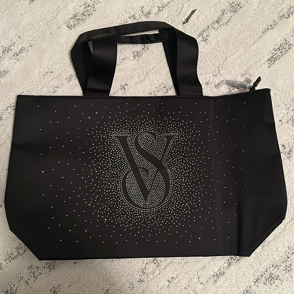 Victoria’s Secret black rhinestone bling bag